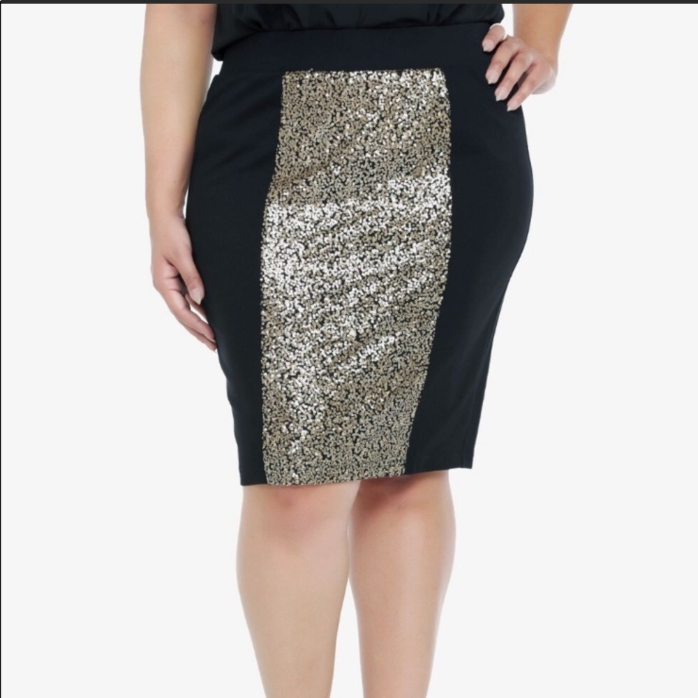 Sequins pencil skirt